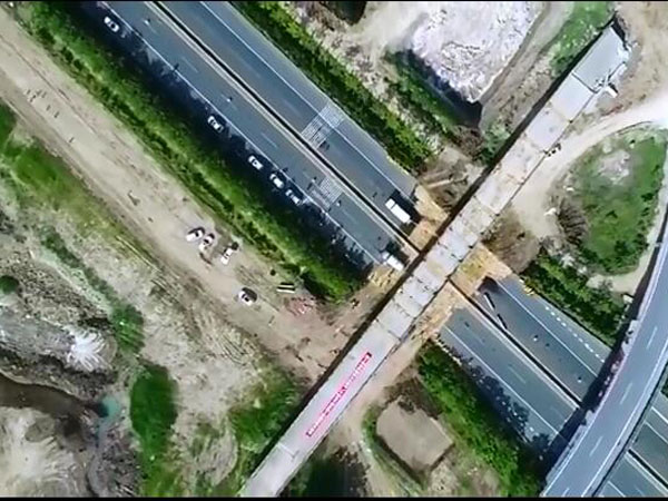 跨大廣高速匝道橋爆破拆除工程